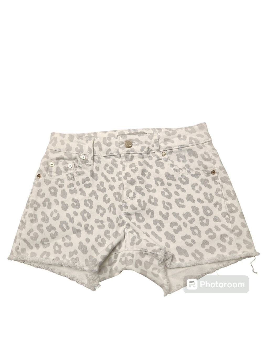 TRACTR Leopard Print Fray Hem Shorts Sz. 8 (Girls)